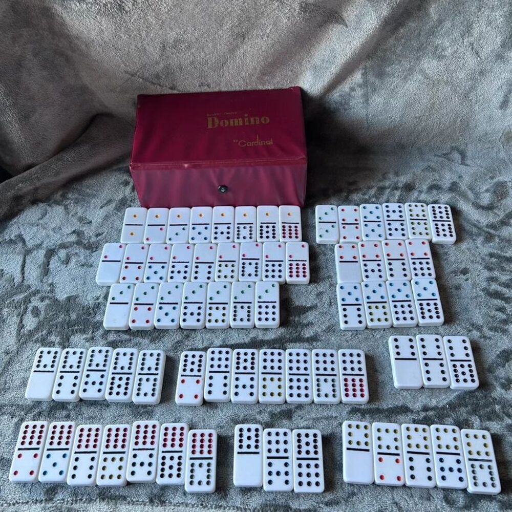 Vintage Cardinal 1994 Double 12 Dominoes-68 pieces